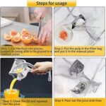 BBA250 Manual Citrus Juicer – Aluminum Alloy Lemon & Orange Squeezer