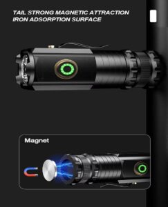 Mini 3 LED Torch Light – SST20 Rechargeable Waterproof Flashlight with Magnet (18350 Battery)