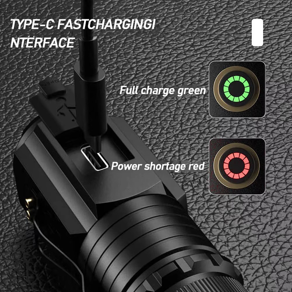 Mini 3 LED Torch Light – SST20 Rechargeable Waterproof Flashlight with Magnet (18350 Battery)