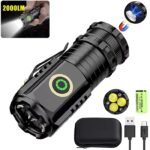 Mini 3 LED Torch Light – SST20 Rechargeable Waterproof Flashlight with Magnet (18350 Battery)
