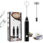 Mini Electric Milk Frother – 3-Speed Handheld Coffee Whisk USB & Battery Powered
