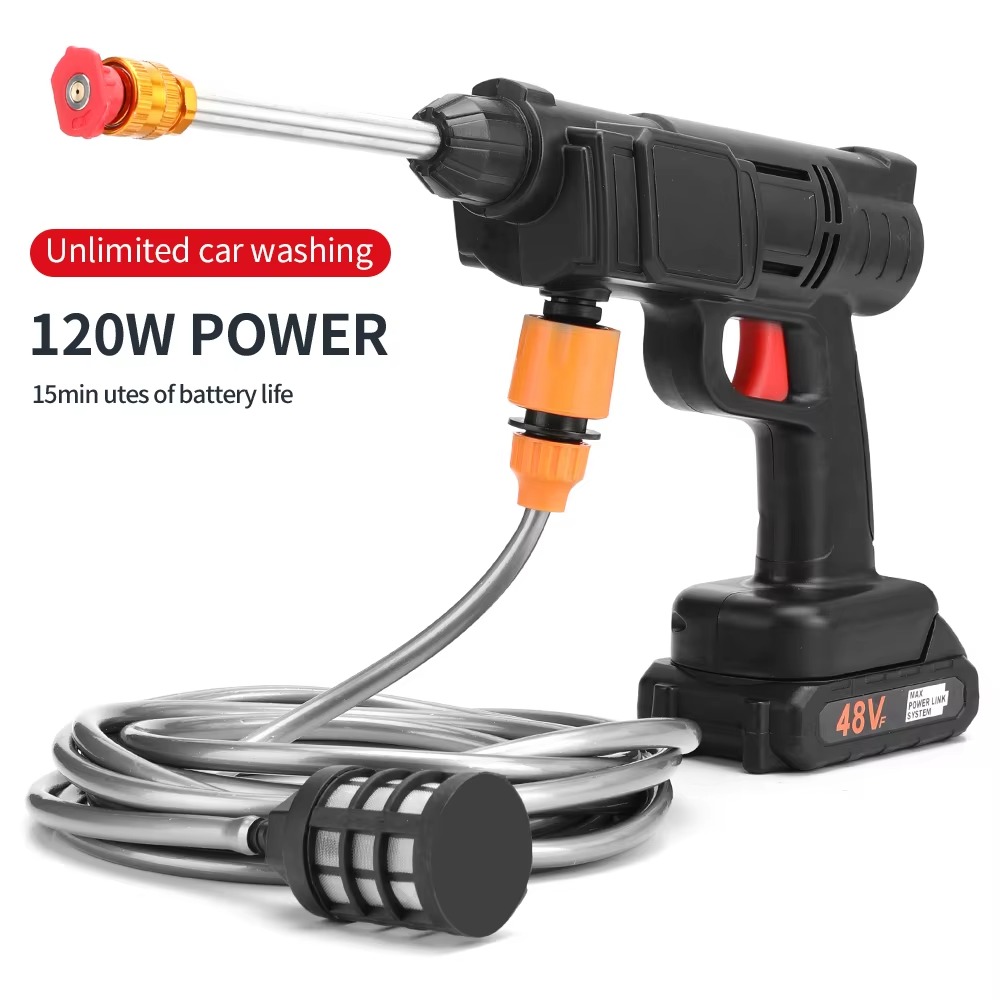 Portable Cordless Car Washer Gun – Wireless Electric High Pressure Water Gun