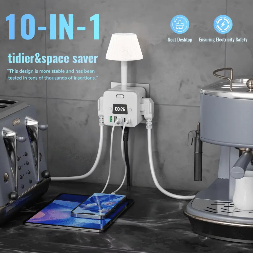 Retro Nordic Night Lamp – Adjustable Brightness Desk & Bedroom Light with Socket