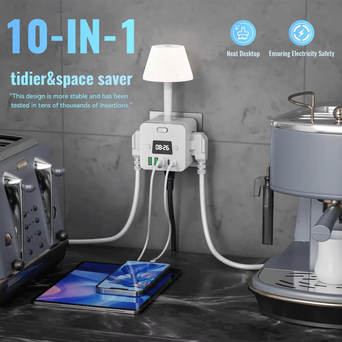 Retro Nordic Night Lamp – Adjustable Brightness Desk & Bedroom Light with Socket