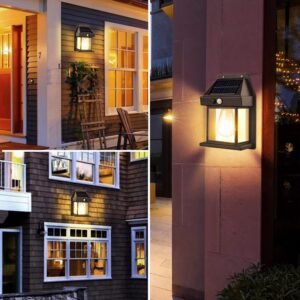Solar Motion Sensor LED Garden Light – IP65 Waterproof Outdoor Wall Light