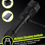 XHP50 LED Torch Light – 100000 Lumens Super Bright Tactical Rechargeable Flashlight
