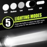 XHP50 LED Torch Light – 100000 Lumens Super Bright Tactical Rechargeable Flashlight